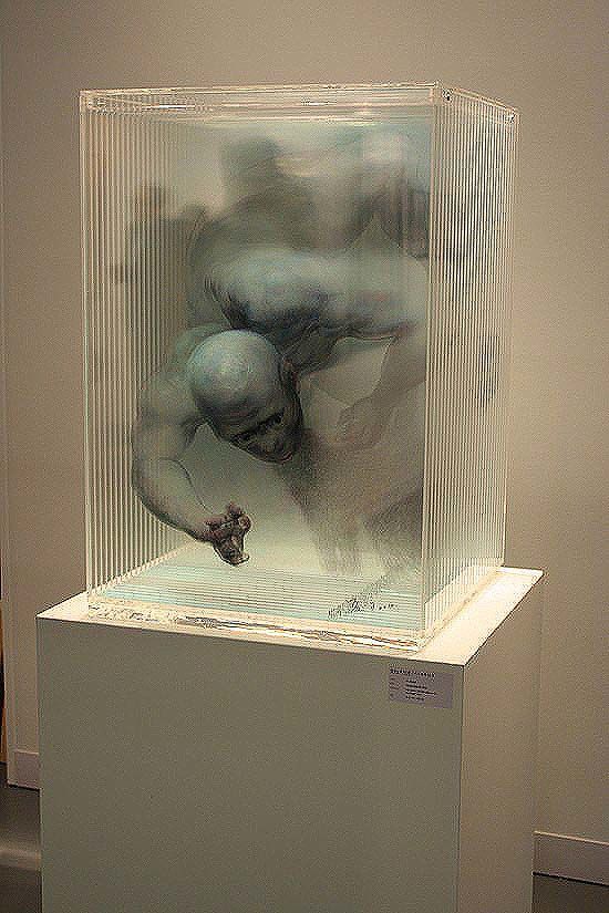 Памятник Энди Уорхолу. Монумент Энди, 2011. Ся Сяован (Xia Xiaowan) - современный китайский художник, 3D-график. Современное искусство Китая, КНР. Живописные скульптуры в стекле